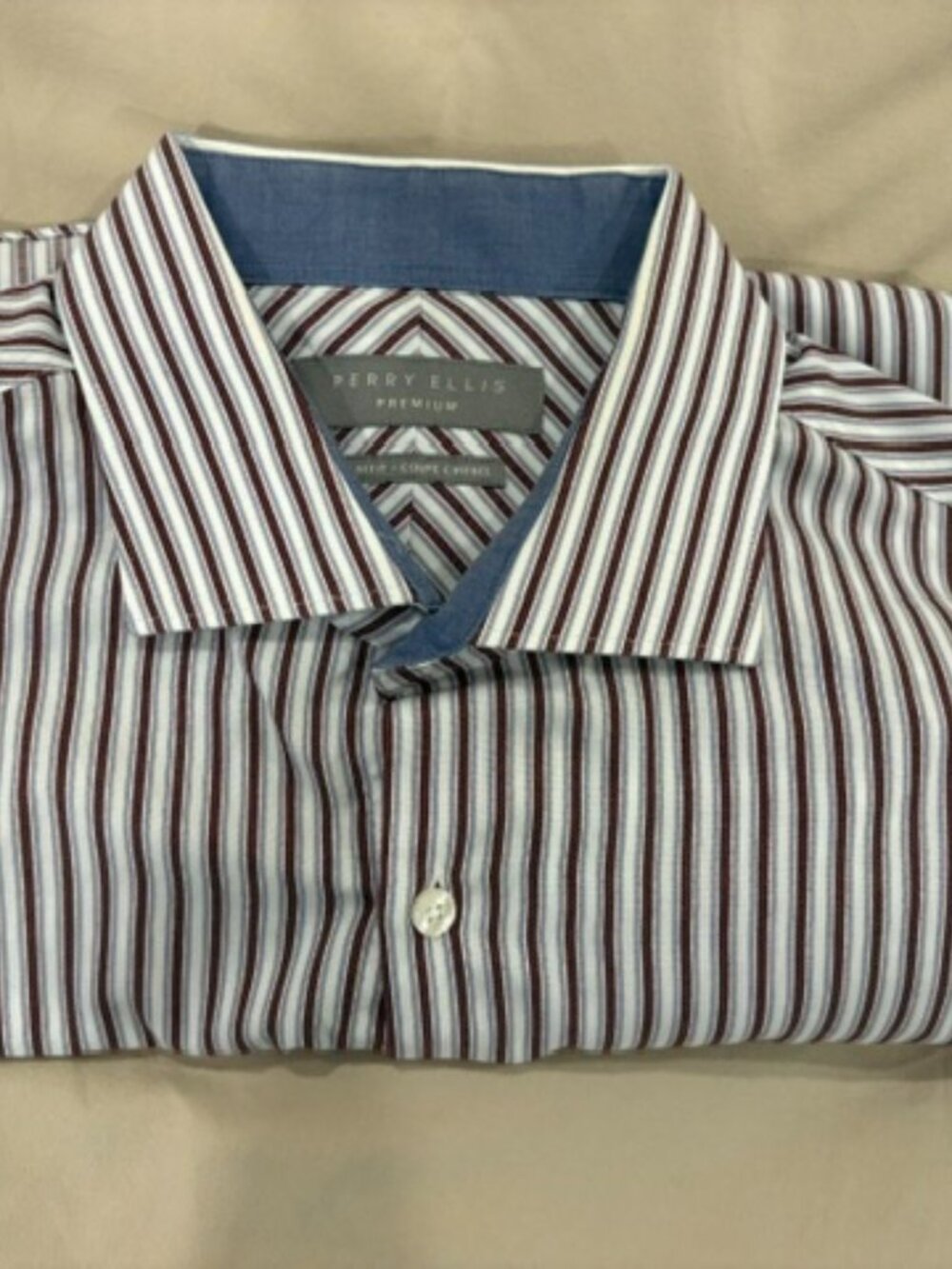 Perry Ellis Premium Slim Fit Button Down Shirt